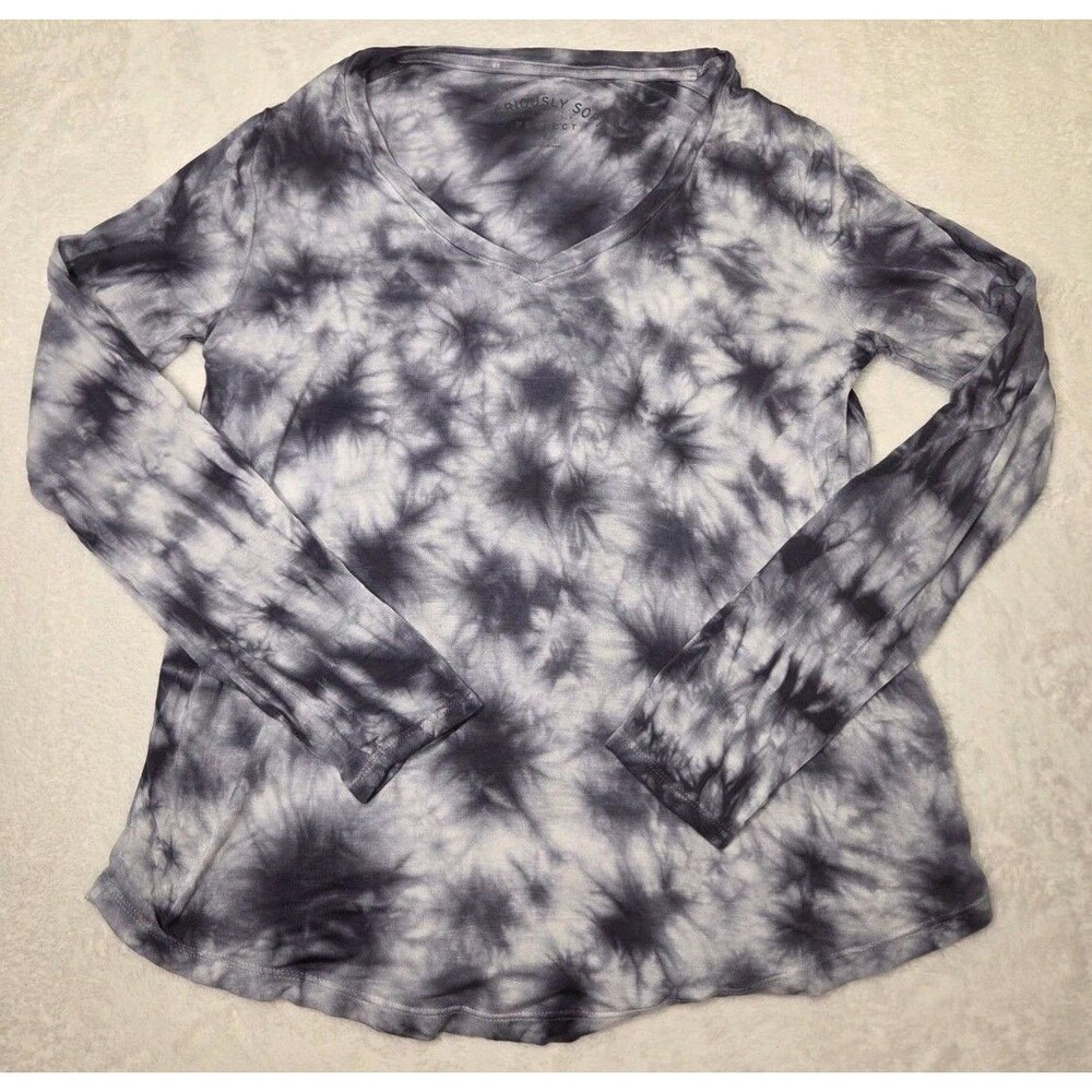 Women’s Aeropostale Perfect V Neck Seriously Soft Long Sleeve Shirt Small Purple